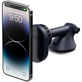 iOttie Velox Pro MagSafe Compatible Dash & Windshield Car Mount with Wireless Charging & CryoFlow™ Cooling Compatible with MagSafe Phones Including iPhone 12/13/14/15/16 Series (Car Charger Included) in Saudi Arabia