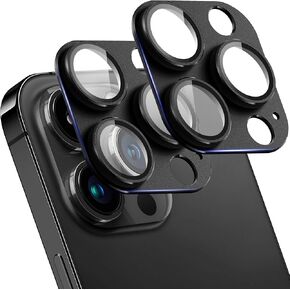 2 Pack Camera Lens Protector for iPhone 17 Pro,Metal AR Tempered Glass Rear Camera Screen Cover,Anti-Scratch,Strong Adsorption,Case Friendly, Easy to Install-Silver in Saudi Arabia
