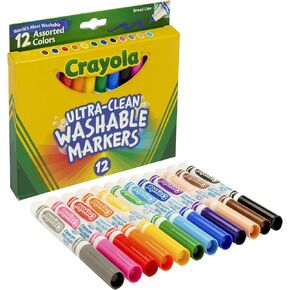 Crayola Broad Line Markers (12ct), Washable Markers for Kids, Arts & Crafts Supplies, Coloring Markers, Gifts for Kids & Toddlers, 3+ in Saudi Arabia