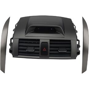 لوحة التخلص من لوحة Dashboard Center A/C مع شرائح تقليم على مدار الساعة + يمين/يمين متوافقة مع Toyota Corolla 2009-2013 OE#55663-02060 55435-02370 55436-02330 in Kuwait