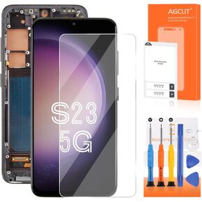 TFT لشاشة Samsung Galaxy S23 البديلة لشاشة Samsung S23 LCD SM-S911B SM-S911U LCD تعمل باللمس محول رقمي شاشة سوداء مع إطار in Kuwait
