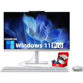كمبيوتر مكتبي Lenovo AIO 24 بوصة FHD الكل في واحد للمكتب المنزلي، معالج Intel، ذاكرة وصول عشوائي 32 جيجابايت، 1 تيرابايت PCIe SSD، WiFi 6، بلوتوث 5.2، HDMI، RJ-45، لوحة مفاتيح وماوس، Windows 11 Professional in Kuwait