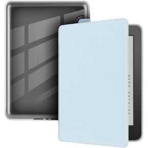حافظة لجهاز Kindle مقاس 6 بوصات (إصدار الجيل العاشر - 2019)، غطاء خلفي شفاف وناعم للغاية من مادة TPU مع خاصية النوم/الاستيقاظ التلقائي لجهاز Kindle (رقم الموديل J9G29R)، أزرق فاتح in Kuwait