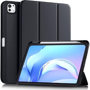 حافظة Akkerds لجهاز iPad Pro 11 بوصة (M5/M4) 2025/2024 الجيل السادس/الخامس مع حامل أقلام، حافظة iPad Pro 11 بوصة مع غطاء واقٍ بحامل ثلاثي الطي/ ظهر ناعم من مادة TPU، تنبيه/غفو تلقائي، أزرق سماوي in Kuwait