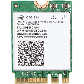Intel Dual Band Wireless Ac 3160ngw 3160 Wifi+bluetooth for Hp Elitebook 820gl Ngff Card in Saudi Arabia