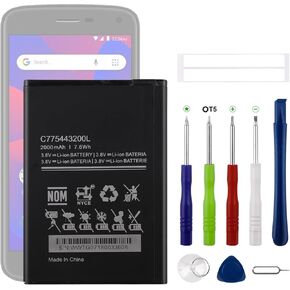 بطارية قابلة للشحن جديدة C775443200L بقدرة 2000 مللي أمبير في الساعة متوافقة مع BLU C5L C050 C5 2019 C110L C110 مع أداة الترقية in Kuwait