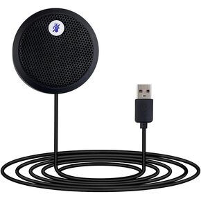 USB Computer Microphone, Conference USB Microphone, Mute Button with LED Indicator, Omnidirectional Condenser PC Mic for Video Conference, Plug&Play for PC, Laptop, Mac(No Speaker) in Saudi Arabia