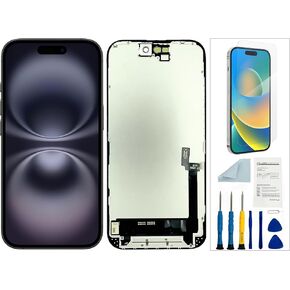 for iPhone 16 Screen Replacement for iPhone 16 LCD Screen Replacement for iPhone 16 A3288, A3287, A3081, A3296 LCD Display Touch Screen Assembly Repair Parts in Saudi Arabia