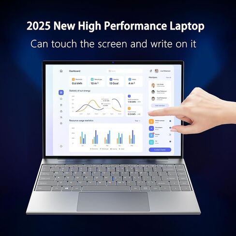 13.5-inch portable touchscreen laptop computer,16GB RAM,512GB SSD,3K (3000×2000) IPS,Celeron N95 processor up to 3.4 GHz,10000mAh battery,backlit keyboard,fingerprint unlocking,Win 11 Pro,slim laptops in Saudi Arabia