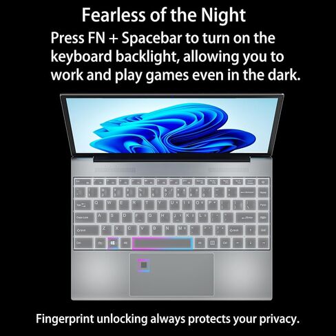 13.5-inch portable touchscreen laptop computer,16GB RAM,512GB SSD,3K (3000×2000) IPS,Celeron N95 processor up to 3.4 GHz,10000mAh battery,backlit keyboard,fingerprint unlocking,Win 11 Pro,slim laptops in Saudi Arabia