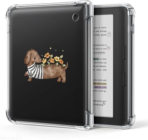 Case for Kobo Libra Colour eReader 7", Crystal Clear Cover with Reinforced Corners & Anti-Yellowing | Lightweight TPU Shell for Scratch & Shock Protection | Showcase Your Style (Plaid Dachshund) in Kuwait