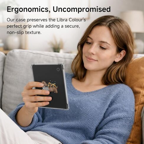 Case for Kobo Libra Colour eReader 7", Crystal Clear Cover with Reinforced Corners & Anti-Yellowing | Lightweight TPU Shell for Scratch & Shock Protection | Showcase Your Style (Plaid Dachshund) in Kuwait