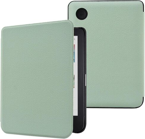 Case for Kobo Clara BW (Model N365) / Clara Colour (Model N367) / Clara 2E 6", Ultra Slim Lightweight Folio Premium PU Leather Protective Cover with Auto Sleep/Wake Function, Agave Green in Saudi Arabia