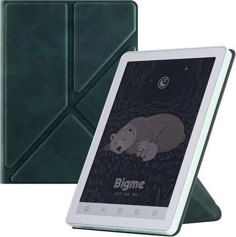 BOZHUORUI ﻿حافظة للقارئ الإلكتروني الملون Bigme B6 | الامتزاز المغناطيسي | رقيقة وخفيفة | غطاء حامل أوريغامي من جلد البولي يوريثان مع خاصية النوم/الاستيقاظ التلقائي (أسود صخري) in Saudi Arabia