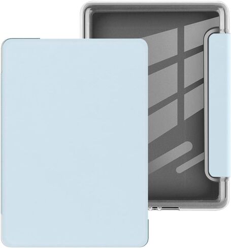 حافظة لجهاز Kindle Paperwhite بحجم 6 بوصات (إصدار الجيل العاشر - 2018)، غطاء خلفي شفاف وناعم للغاية من مادة TPU مع خاصية النوم/الاستيقاظ التلقائي لجهاز Kindle Paperwhite (رقم الموديل PQ94WIF)، أزرق فاتح in Saudi Arabia