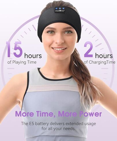 MUSICOZY Sleep Headphones Bluetooth Headband, Sleep Mask with Bluetooth Sleep Headphones, Sports Sleeping Headphones Sleep Earbuds with Ultra-Thin HD Stereo Speakers for Travel Workout, 2 Packs in Kuwait