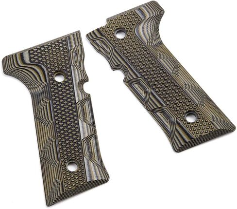 مقابض يد رائعة G10 لـ Beretta Vertec، M9A3، 92X Centurion، تتضمن براغي سوداء مخصصة، نسيج حديدي عدواني معتدل، 0.28 بوصة، 4 ألوان لتناسب اختيارك in Saudi Arabia
