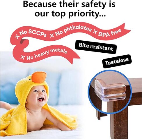 12 Pack Corner Protector for Baby, Furniture Corner Guard, Protectors Guards & Edge Safety Bumpers - Clear & Transparent in Saudi Arabia