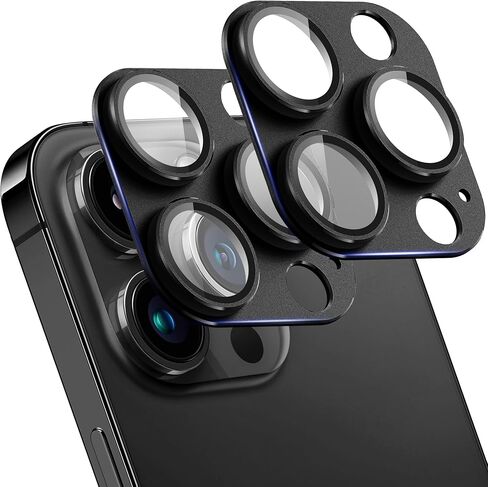 2 Pack Camera Lens Protector for iPhone 17 Pro,Metal AR Tempered Glass Rear Camera Screen Cover,Anti-Scratch,Strong Adsorption,Case Friendly, Easy to Install-Silver in Saudi Arabia