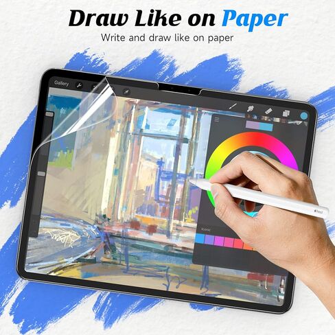 YWXTW 2 Pack Paper-Feel Screen Protector for iPad Pro 11 Inch (M5/M4) 2025/2024 + Replacement Tips for Apple Pencil, Anti-Glare Matte Film with Easy Installation Tray, Write and Draw Like on Paper in Saudi Arabia