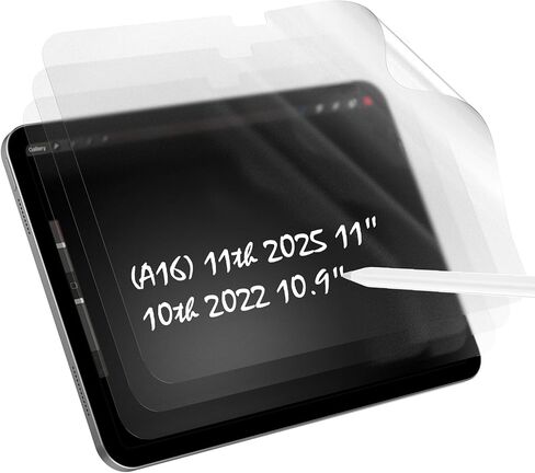 WD&CD 3 Pack Screen Protector Compatible with IPad 11 (A16) 2025 / Ipad 10 2022 10.9 Inch, Soft Clear PET Paper Ultra Film High Definition Write and Draw Like on Paper in Saudi Arabia