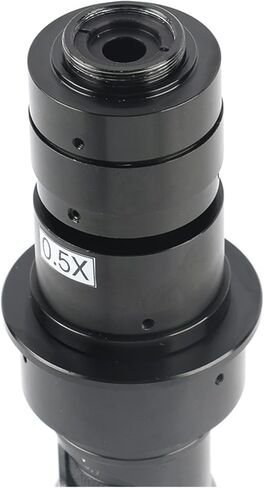 Electron Microscopes 180/300x C Mount Optical Lens CCD CMOS Industrial Optical Microscope Coaxial Light Adults PCB Soldering Outside Use (Black 300X) in Kuwait