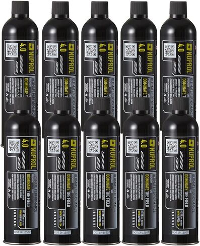Lancer Tactical Nuprol 4.0 Ultimate Strong 16kg/224 PSI Black Airsoft Green Gas 1000ml-10 Pack in Saudi Arabia