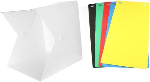 خيمة Zerodeko المحمولة الصغيرة للتصوير الفوتوغرافي مع شرائط LED مزدوجة وخلفيات 6 ألوان، مكعب استوديو للصور قابل للطي مقاس 30 سم لتصوير المنتجات والمجوهرات in Kuwait