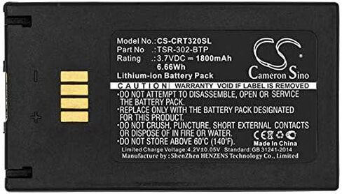Cameron Sino Battery for Crestron TSR-302, TSR-302 Handheld Touch Screen PN:Crestron TSR-302-BTP 1800mAh / 6.66Wh in Saudi Arabia