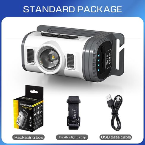 Headlamp Rechargeable, Super Bright LED Motion Sensor Headlight EDC, Detachable Head Lamp with Headband, Waterproof 8-Mode Flashlight with Red/BLue/White Light for Camping, Hiking, Running, Fishing in Saudi Arabia