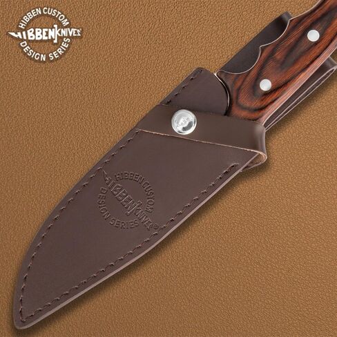 جيل هيبن ليجاسي سكين II | 7CR17 شفرة من الفولاذ المقاوم للصدأ | متسلسلة ومحفورة بالليزر | مقبض خشب الباكاو البني | تانغ كامل | غلاف من الجلد الطبيعي متضمن | الطول الإجمالي 12 بوصة in Kuwait