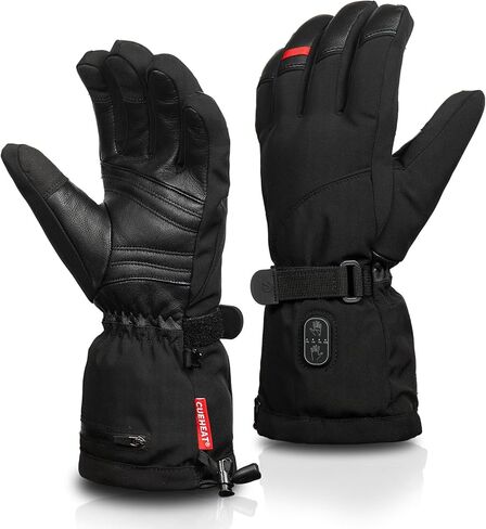 CUEHEAT Heated Gloves, Palm & Back Double Heating, Winter Outdoor Windproof Warm Thick Gloves, Battery-Powered Hand Warmer in Saudi Arabia