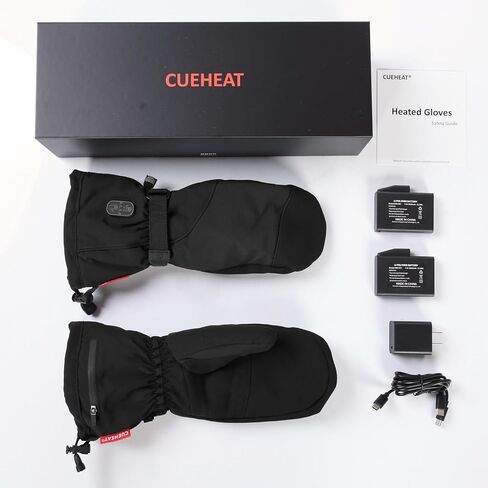 CUEHEAT Heated Gloves, Palm & Back Double Heating, Winter Outdoor Windproof Warm Thick Gloves, Battery-Powered Hand Warmer in Saudi Arabia