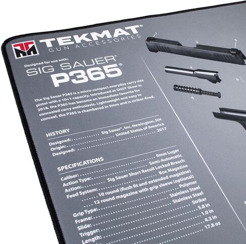 TekMat Ultra 20 Premium 15" X 20" - 1/4" Thick Oil Resistant Non-Slip Waterproof Stitched Edges Handgun Cleaning Mat for use with SIG SAUER in Saudi Arabia