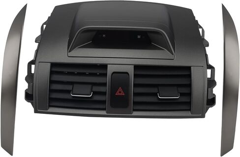 لوحة التخلص من لوحة Dashboard Center A/C مع شرائح تقليم على مدار الساعة + يمين/يمين متوافقة مع Toyota Corolla 2009-2013 OE#55663-02060 55435-02370 55436-02330 in Kuwait