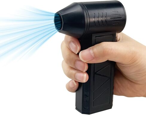 Flylin Compressed Air Cleaner, High Speed Blower Turbo Fan with Flashlight and 10pcs Brush, 3-Speed Adjustable Cordless Electric Air Duster for PC/Keyboard/Electronics/Car/Home/Outdoor Use in Saudi Arabia