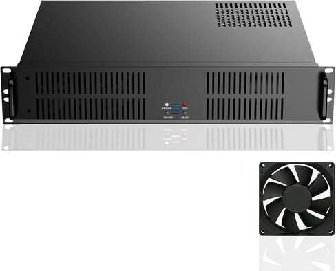 هيكل 2U Rackmount، حافظة خادم Micro-ATX، يدعم 2 × 3.5 محرك أقراص ثابتة و1 × 2.5 SSD، متوافق مع ATX PSU، 4 فتحات PCIe، تبريد جيد التهوية، منافذ USB in Kuwait