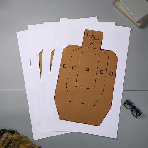 50 حزمة من أهداف الرماية الورقية مقاس 23 بوصة × 35 بوصة صورة ظلية لهدف ورقي تكتيكي USPSA/IPSC لأهداف التدريب على الجذع لمسابقات الرماية والتدريب على المسابقات in Kuwait