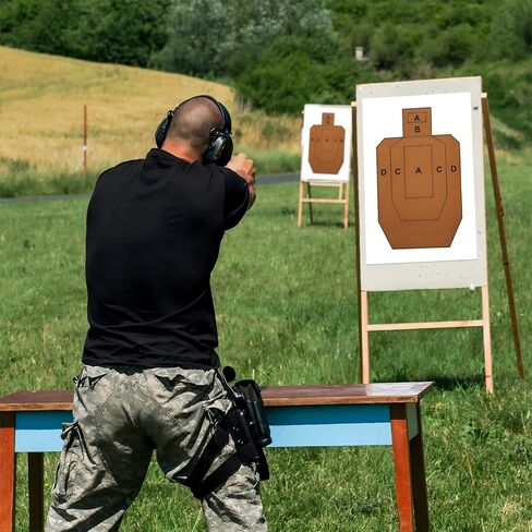 50 حزمة من أهداف الرماية الورقية مقاس 23 بوصة × 35 بوصة صورة ظلية لهدف ورقي تكتيكي USPSA/IPSC لأهداف التدريب على الجذع لمسابقات الرماية والتدريب على المسابقات in Kuwait