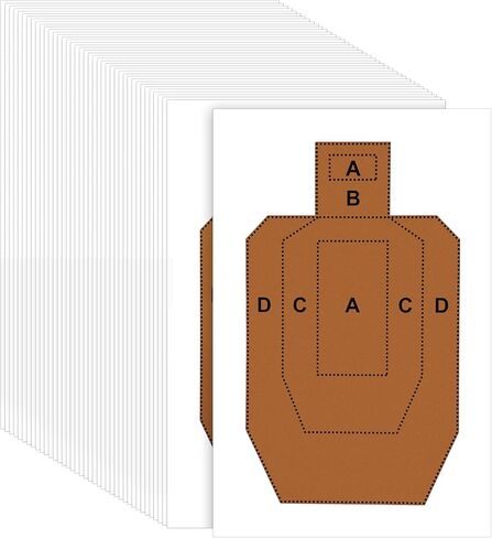 50 حزمة من أهداف الرماية الورقية مقاس 23 بوصة × 35 بوصة صورة ظلية لهدف ورقي تكتيكي USPSA/IPSC لأهداف التدريب على الجذع لمسابقات الرماية والتدريب على المسابقات in Kuwait