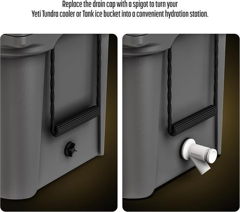 Replacement Cooler Drain Plug for Yeti Tundra and RTIC Coolers, 2PC Set Includes Push-Button Drink Spigot and Stopper Cap in Saudi Arabia