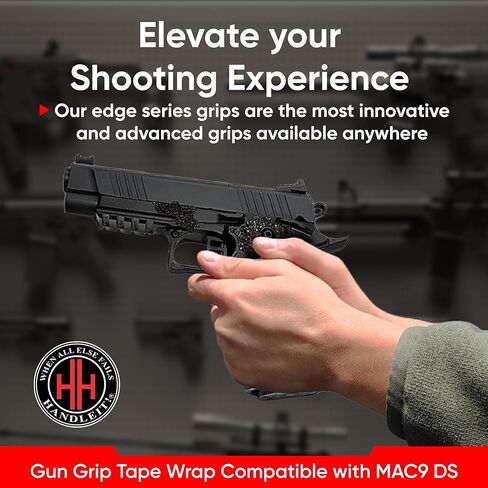Handleitgrips Gun Grip Tape Compatible with MAC9 DS Edge Series | Pistol Grip Tape with Inserts | Gun Accessories | Veteran Owned | Made in USA in Kuwait