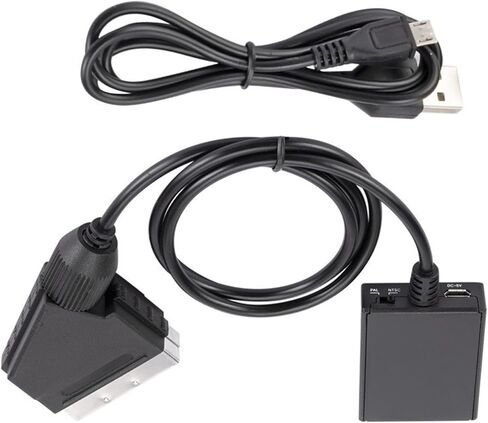 محول HDMI إلى SCART مع توصيل كابل شحن USB وتشغيل محول صوت الفيديو HDMI إلى SCART in Kuwait