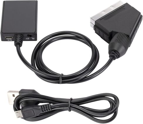 محول HDMI إلى SCART مع توصيل كابل شحن USB وتشغيل محول صوت الفيديو HDMI إلى SCART in Kuwait