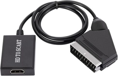 محول HDMI إلى SCART مع توصيل كابل شحن USB وتشغيل محول صوت الفيديو HDMI إلى SCART in Kuwait