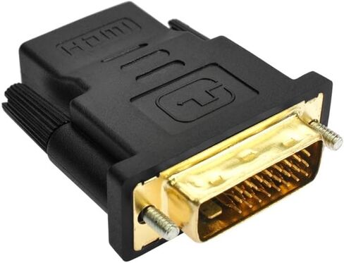 DVI-D 24+1 Pin Male to HDMI 19 Pin Female Adapter for Monitor/HDTV in Saudi Arabia