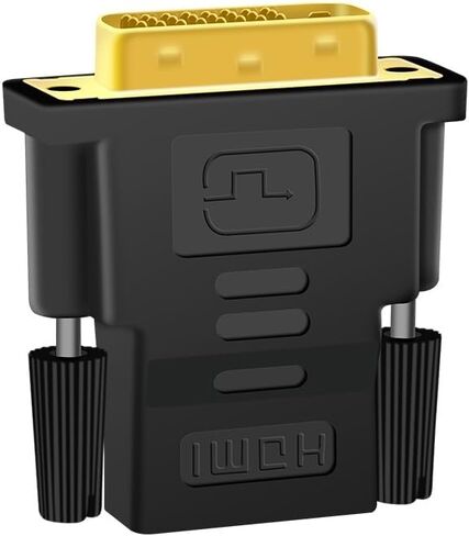 DVI-D 24+1 Pin Male to HDMI 19 Pin Female Adapter for Monitor/HDTV in Saudi Arabia