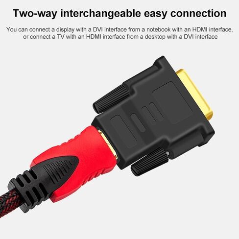 DVI-D 24+1 Pin Male to HDMI 19 Pin Female Adapter for Monitor/HDTV in Saudi Arabia