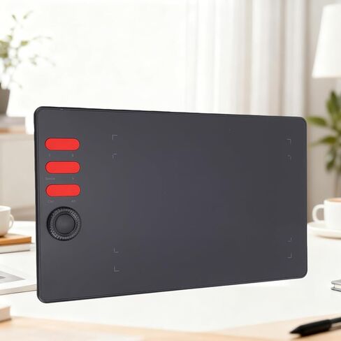 Fafeicy Q5 Drawing Tablet, 7.68x4.80in Drawing Area with 16384 Pressure Levels Battery Free Stylus, 6 Shortcut Keys, Tilt Support, for Win Mac Illustrator (Q5) in Saudi Arabia