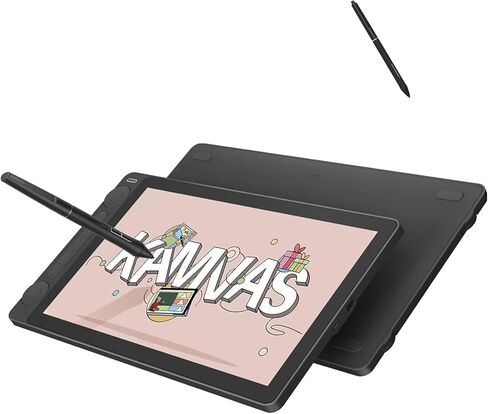 تابلت الرسم HUION Kamvas 13 (Gen 3) باللون الأسود مع حزمة شاشة مع قلم HUION Slim PW600S in Saudi Arabia